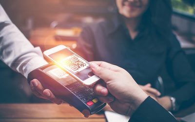 De QR-code in het restaurant